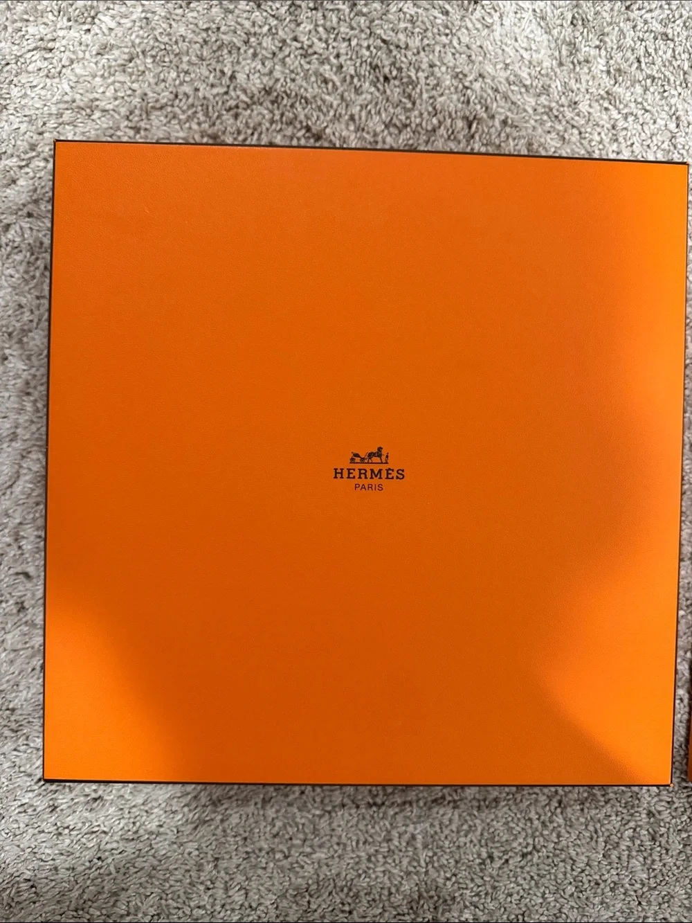 Hermes La Maison Orange Branded Gift Boxes with Black Ribbon